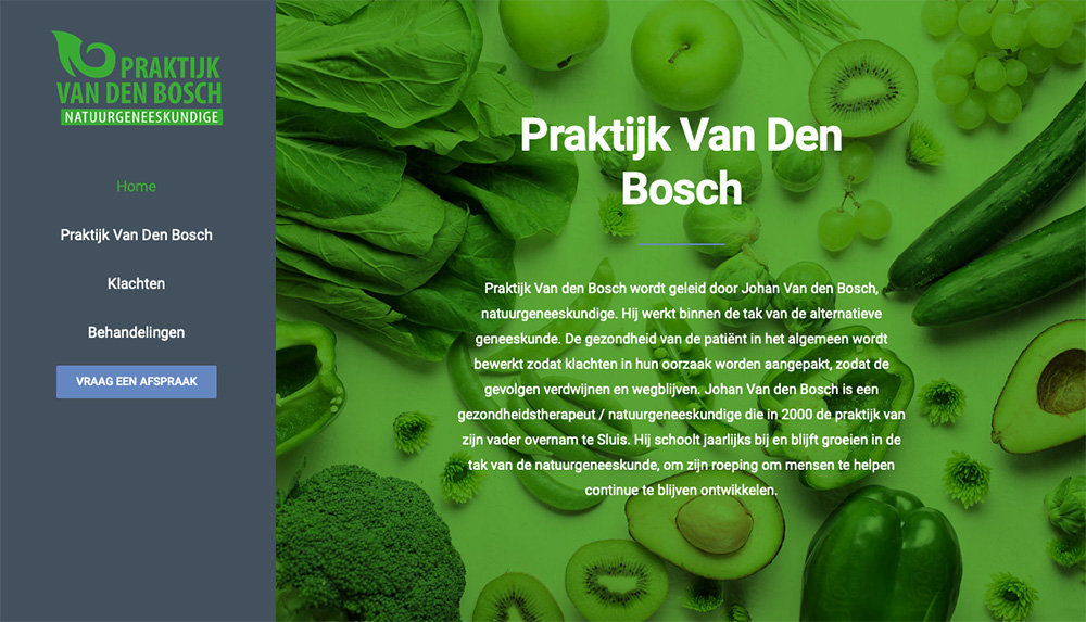 Portfolio Bliss, Praktijk Johan Van Den Bosch